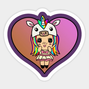 Kawaii Unicorn Sticker